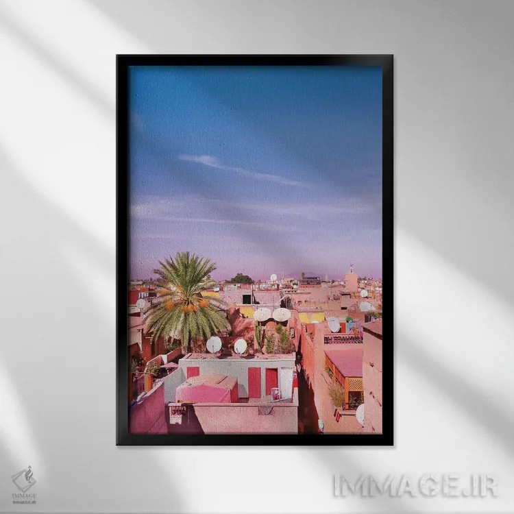 تابلو بام مراکش (شهر) اثر بلی - نمای قابدار مشکی