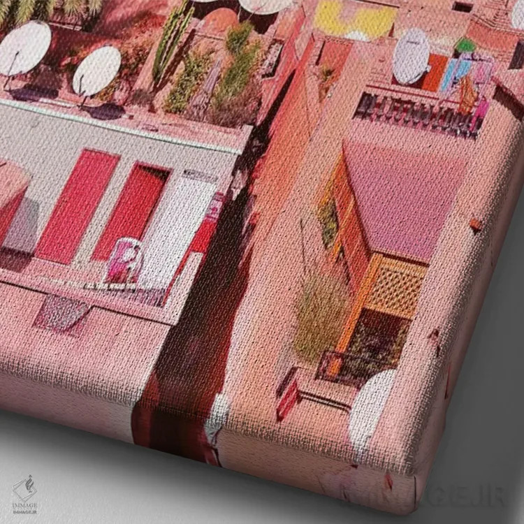 تابلو بام مراکش (شهر) اثر بلی - نمای نزدیک بافت بوم