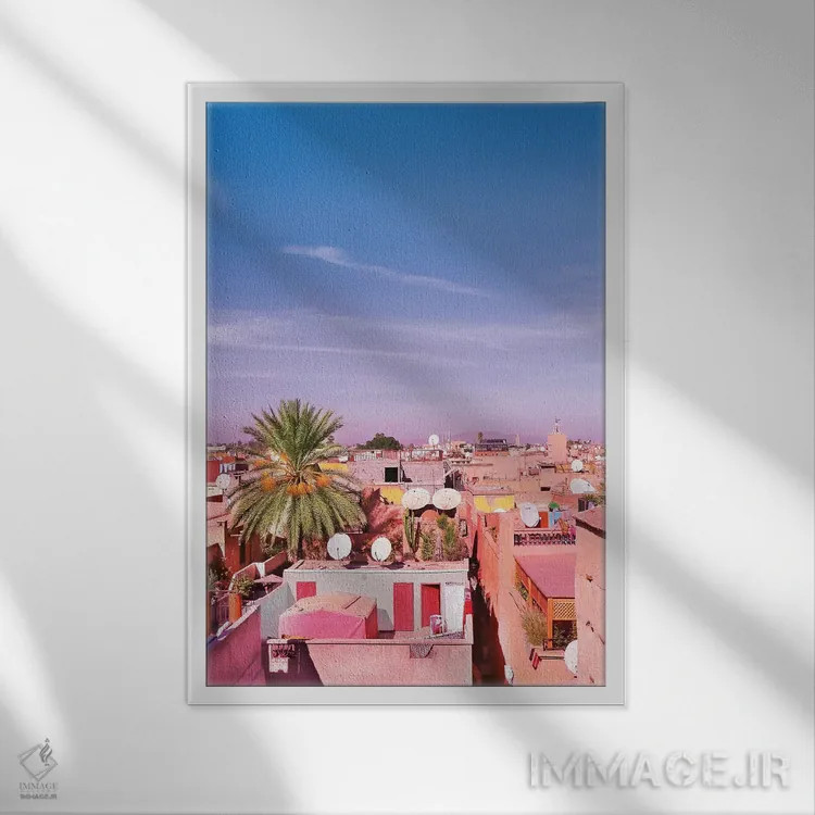 تابلو بام مراکش (شهر) اثر بلی - نمای قابدار سفید