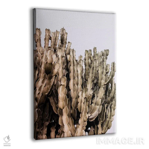 تابلو کاکتوس فلزی اثر بلی - نمای پرسپکتیو محصول