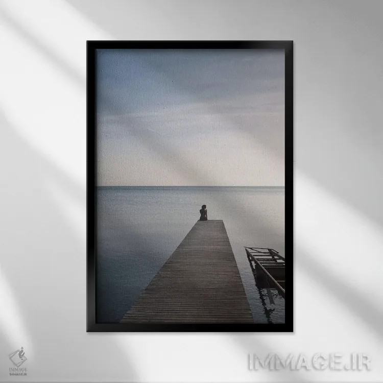 تابلو لحظهٔ مدیتیشن اثر بلی - نمای قابدار مشکی