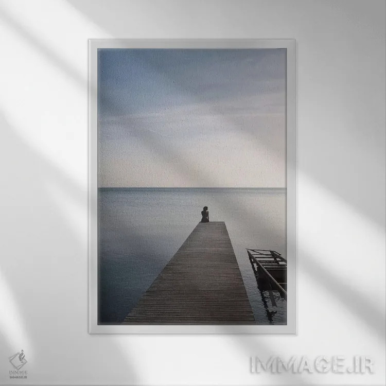 تابلو لحظهٔ مدیتیشن اثر بلی - نمای قابدار سفید