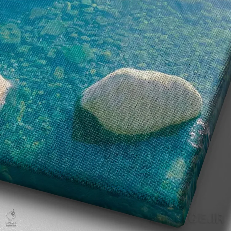 تابلو جزیرههای من رویاهای من اثر بلی - نمای نزدیک بافت بوم