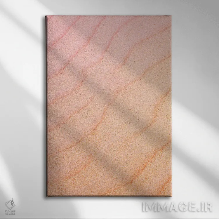 تابلو موجهای شنی با نقش زیبا اثر بلی - نمای روبهرو روی دیوار