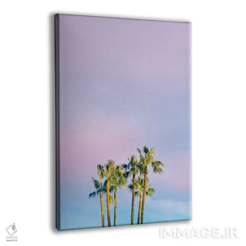 تابلو رویای تابستانی با نخلها اثر بلی - نمای پرسپکتیو محصول