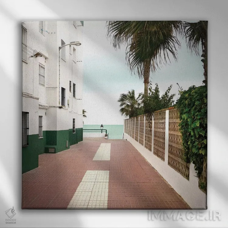 تابلو جاده به ساحل اثر بلی - نمای روبهرو روی دیوار