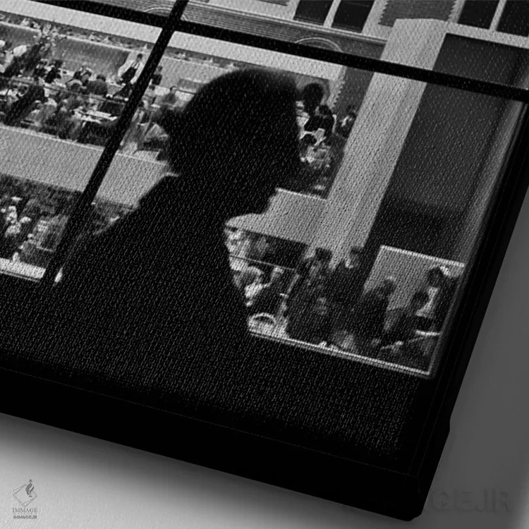 تابلو پنجرهٔ آمستردام (شهر) اثر بلی - نمای نزدیک بافت بوم