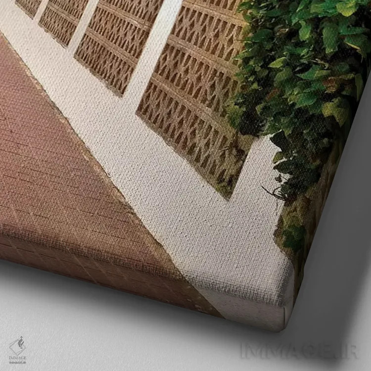 تابلو جاده به ساحل اثر بلی - نمای نزدیک بافت بوم