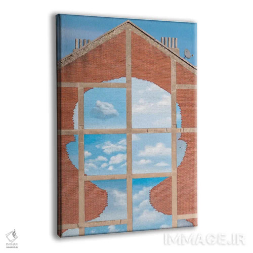 تابلو آسمان آبی سورئال و ابرها اثر بلی - نمای پرسپکتیو محصول