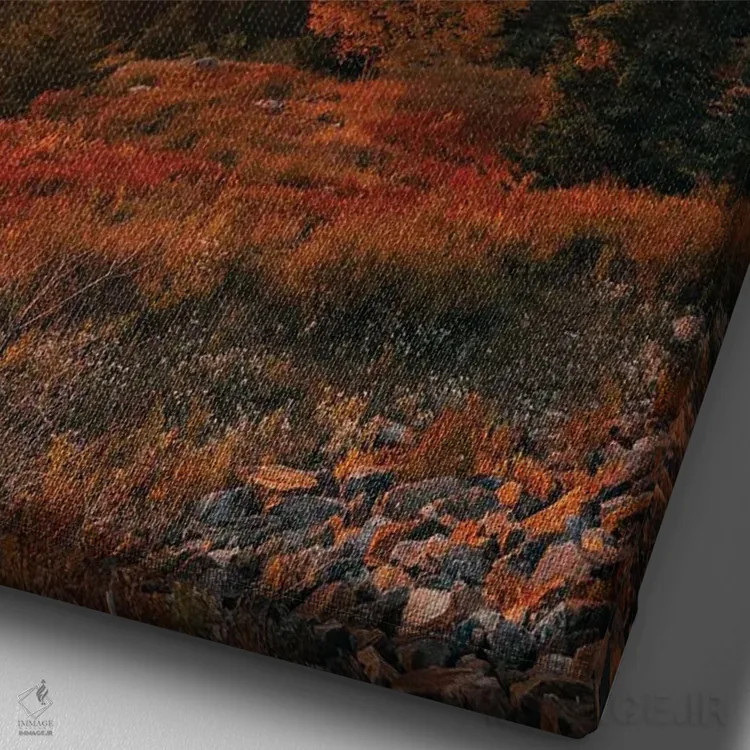 تابلو غروب ارتفاعات اثر جان بیلوس - نمای نزدیک بافت بوم