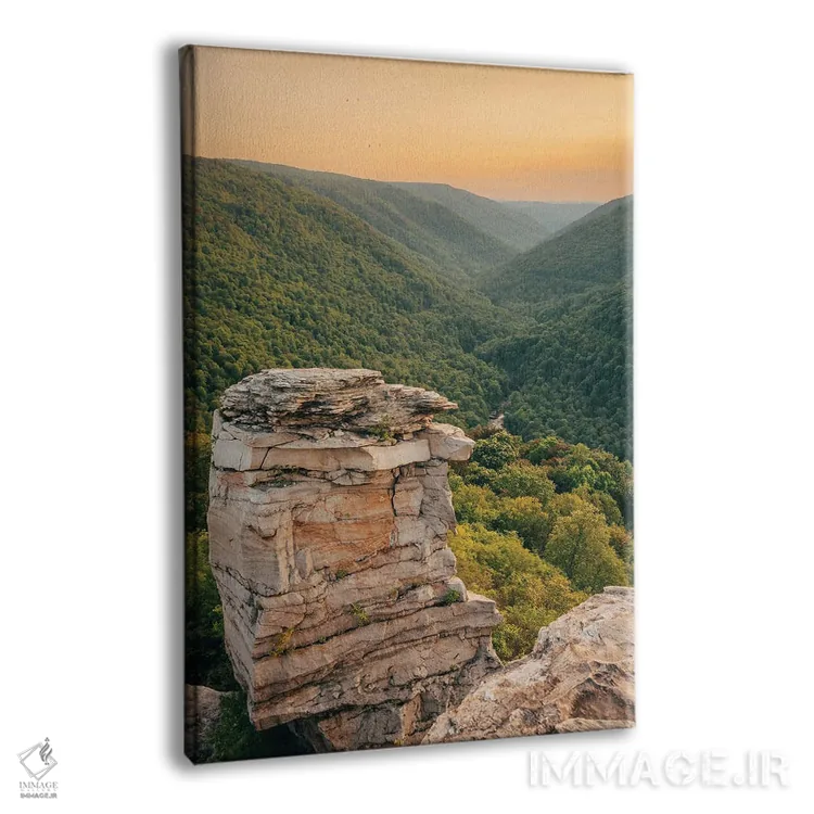 تابلو Blackwater Falls I,غروب نقطه‌ی لیندی، آبشار بلک‌واتر I اثر جان بیلوس - نمای پرسپکتیو محصول