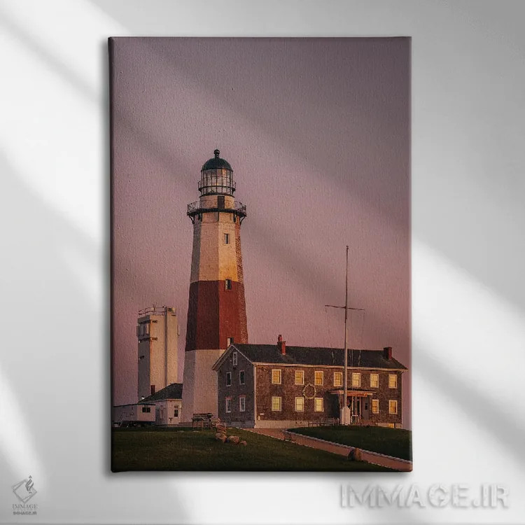 تابلو فانوس دریایی مونتوک II اثر جان بیلوس - نمای روبهرو روی دیوار