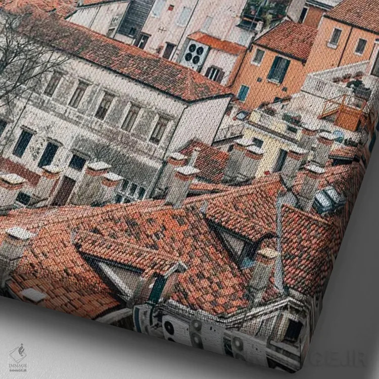 تابلو کلیسای سانتا ماریا دلا سالوته اثر جان بیلوس - نمای نزدیک بافت بوم