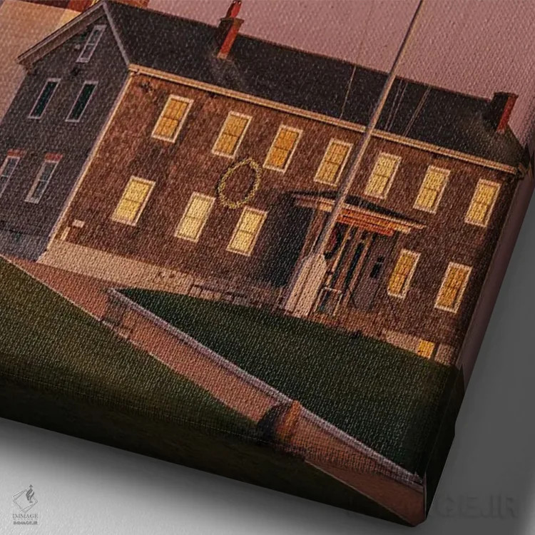 تابلو فانوس دریایی مونتوک II اثر جان بیلوس - نمای نزدیک بافت بوم