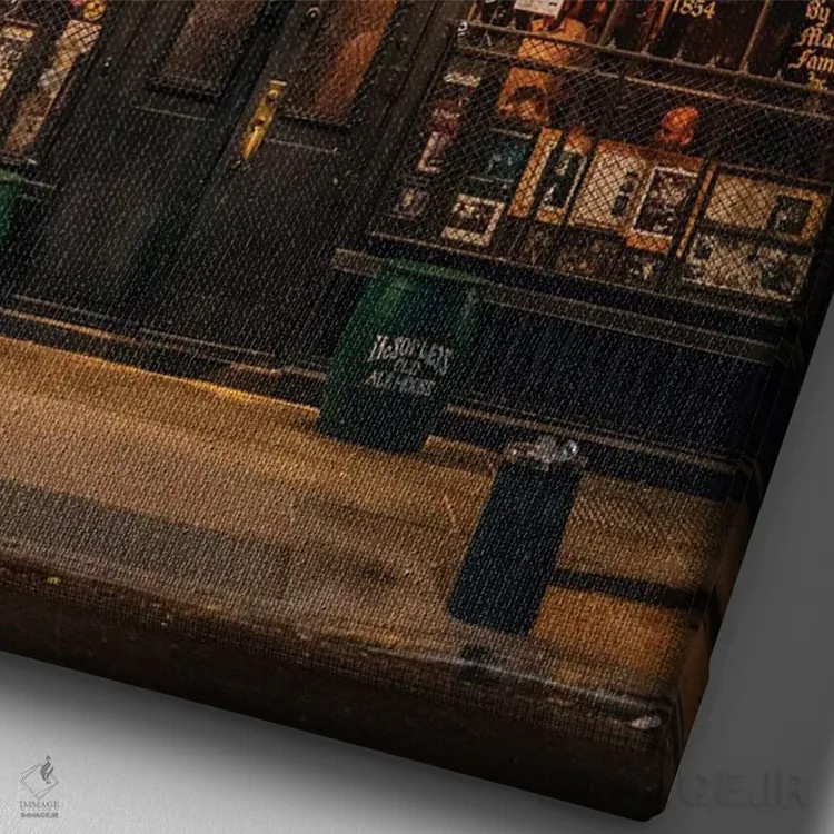 تابلو مکسورلی's اولد ایلز هاوس (بار سنتی) اثر جان بیلوس - نمای نزدیک بافت بوم