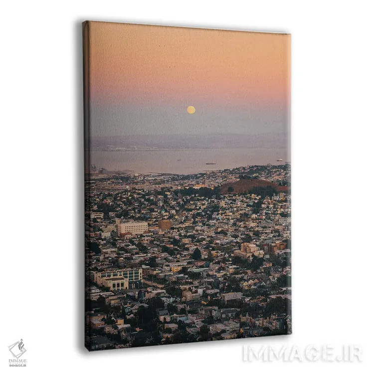 تابلو طلوع ماه بر فراز سانفرانسیسکو اثر جان بیلوس - نمای پرسپکتیو محصول