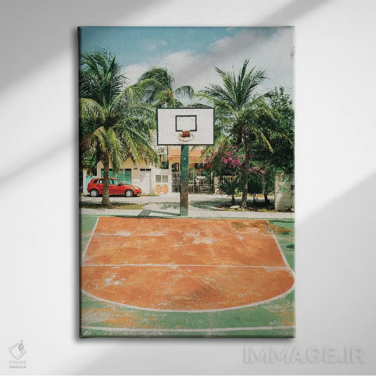 تابلو Isla Mujeres I,بسکتبال، ایسلا موخرس I (مکزیک) اثر جان بیلوس - نمای روبهرو روی دیوار