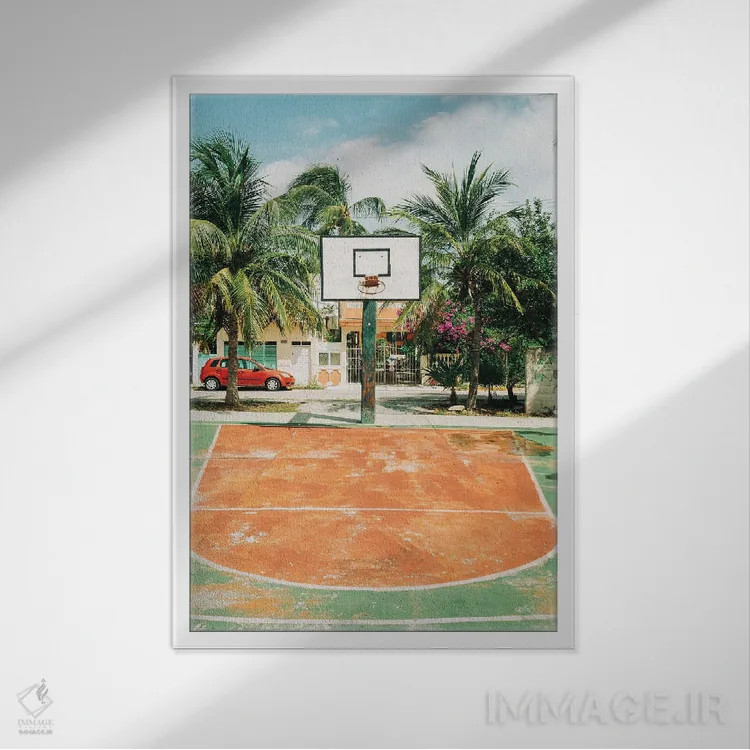 تابلو Isla Mujeres I,بسکتبال، ایسلا موخرس I (مکزیک) اثر جان بیلوس - نمای قابدار سفید
