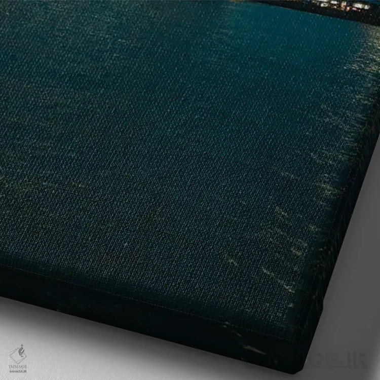 تابلو نمای افق نیویورک از دامبو I اثر جان بیلوس - نمای نزدیک بافت بوم