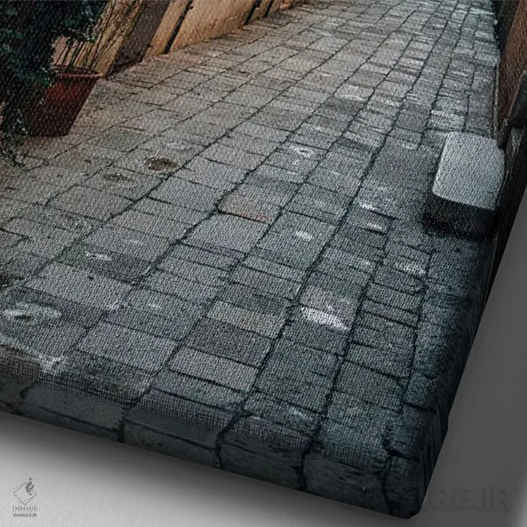 تابلو نووهچنتو (قرن بیستم - ایتالیا) اثر جان بیلوس - نمای نزدیک بافت بوم