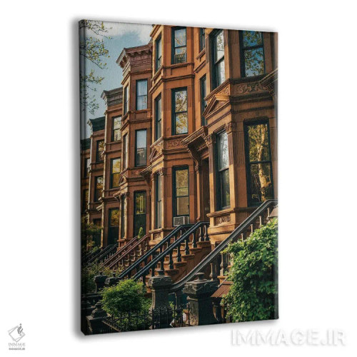 تابلو خانههای سنگ قهوهای پارک اسلوپ (نیویورک) اثر جان بیلوس - نمای پرسپکتیو محصول