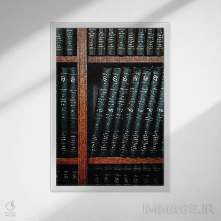 تابلو روی قفسه اثر جان بیلوس - نمای قابدار سفید