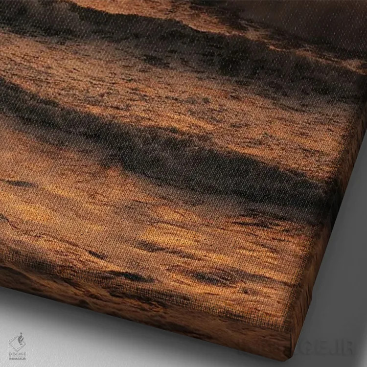 تابلو غروب اسکله پاسیفیکا اثر جان بیلوس - نمای نزدیک بافت بوم