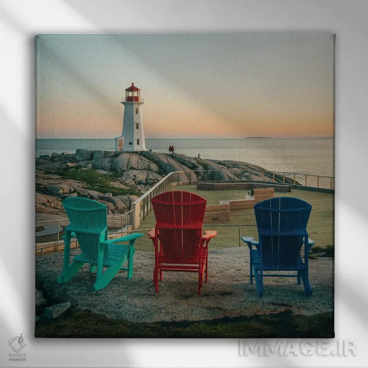 تابلو فانوس دریایی پگیز کوو اثر جان بیلوس - نمای روبهرو روی دیوار