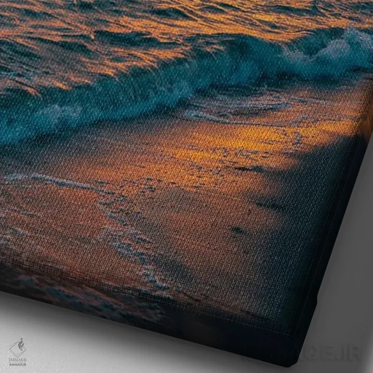 تابلو غروب پوینت جودیت اثر جان بیلوس - نمای نزدیک بافت بوم