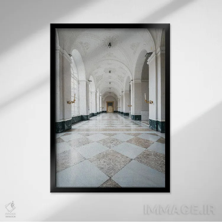 تابلو کاخ سلطنتی ناپل I اثر جان بیلوس - نمای قابدار مشکی