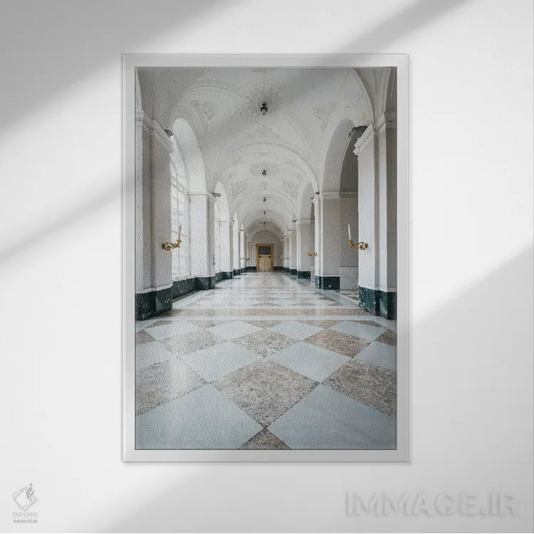 تابلو کاخ سلطنتی ناپل I اثر جان بیلوس - نمای قابدار سفید