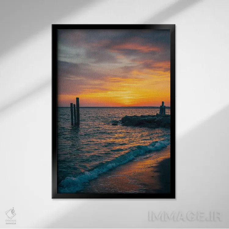 تابلو غروب پوینت جودیت اثر جان بیلوس - نمای قابدار مشکی