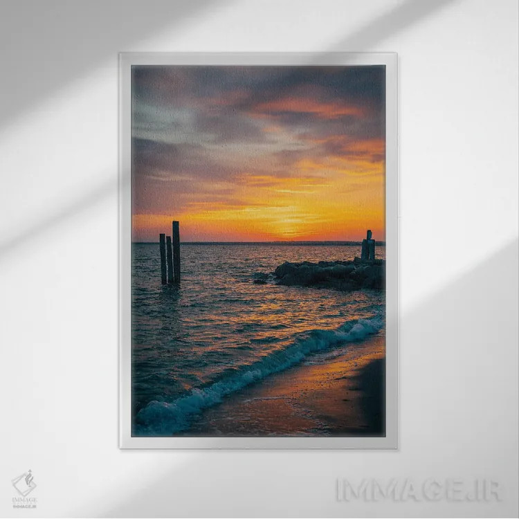 تابلو غروب پوینت جودیت اثر جان بیلوس - نمای قابدار سفید