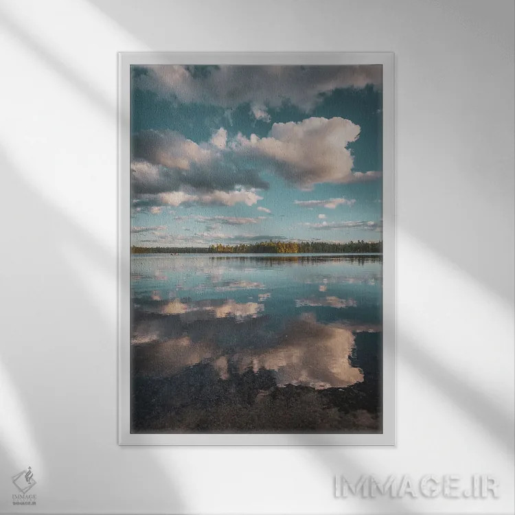 تابلو انعکاسهای بکستر اثر جان بیلوس - نمای قابدار سفید