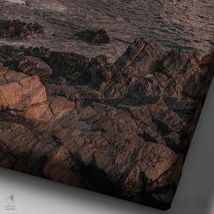 تابلو فانوس دریایی پورتلند هد اثر جان بیلوس - نمای نزدیک بافت بوم