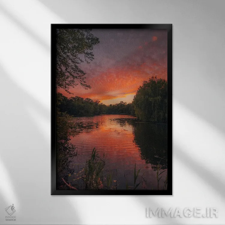 تابلو غروب پارک پراسپکت I اثر جان بیلوس - نمای قابدار مشکی