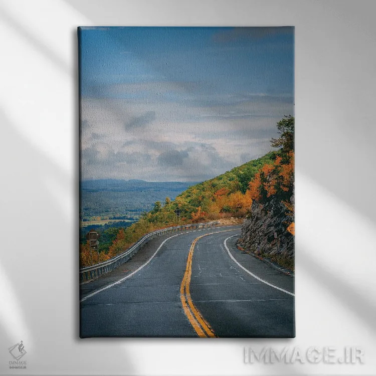 تابلو پاییز جاده ۵۲ اثر جان بیلوس - نمای روبهرو روی دیوار