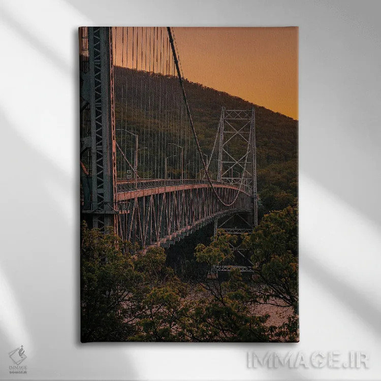 تابلو غروب پل کوه خرس اثر جان بیلوس - نمای روبهرو روی دیوار