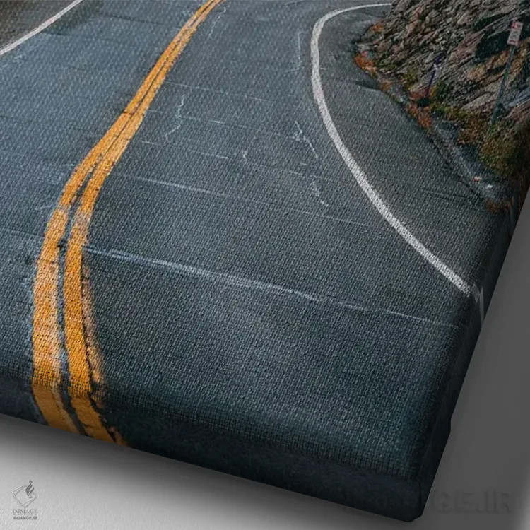 تابلو پاییز جاده ۵۲ اثر جان بیلوس - نمای نزدیک بافت بوم