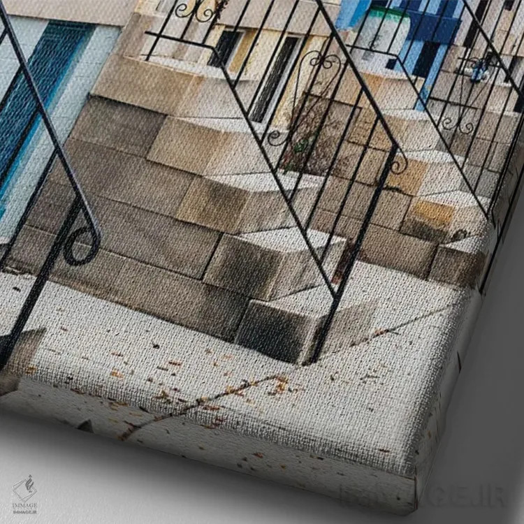 تابلو خانههای ردیفی در خیابان بیستوششم اثر جان بیلوس - نمای نزدیک بافت بوم