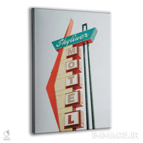 تابلو Route 66,متل اسکایلاینر، جاده ۶۶ اثر جان بیلوس - نمای پرسپکتیو محصول