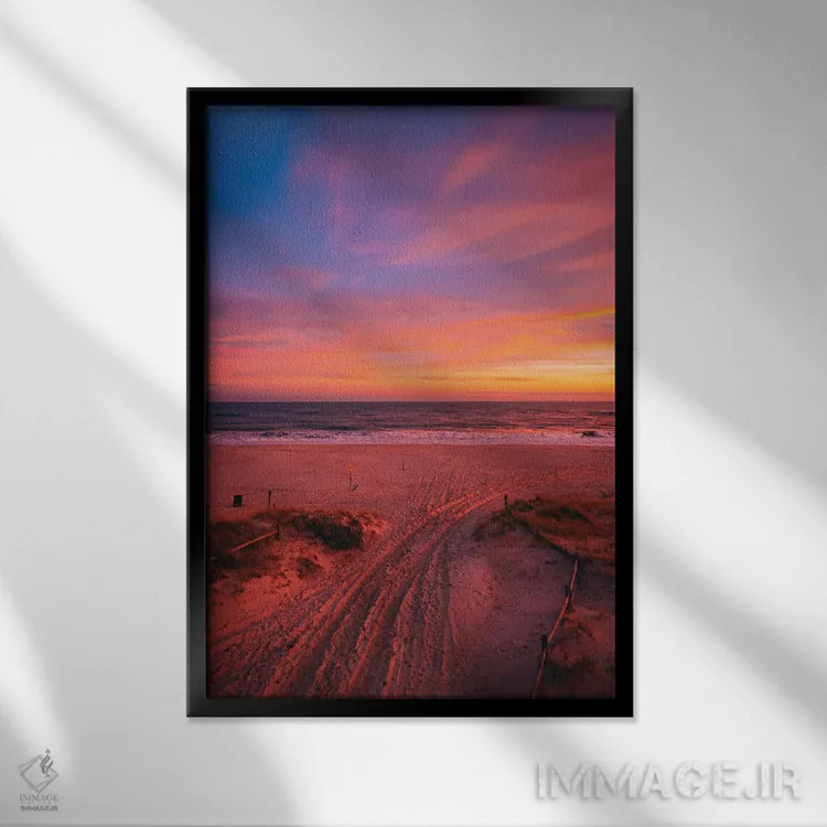 تابلو غروب اسمیث پوینت I اثر جان بیلوس - نمای قابدار مشکی