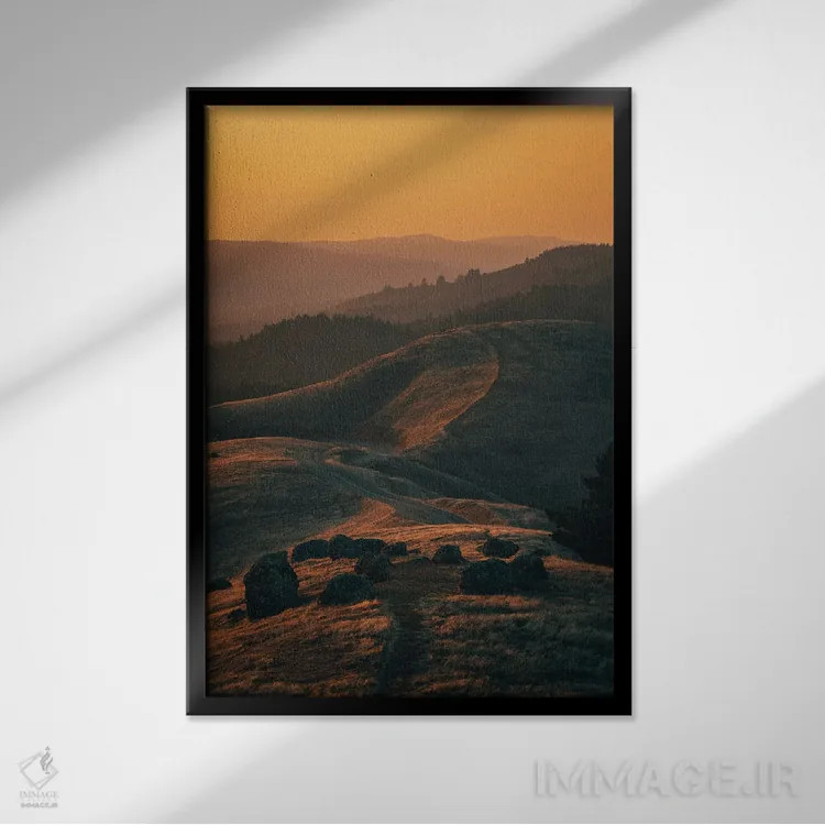 تابلو منظره عصرگاهی تامالپایس III اثر جان بیلوس - نمای قابدار مشکی