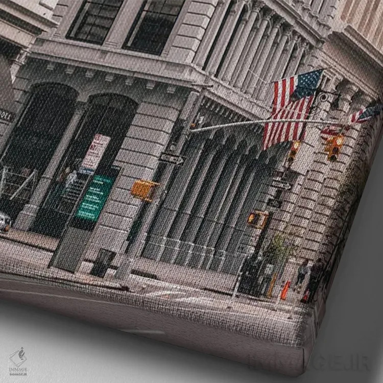 تابلو Flatiron,خیابان پنجم و نوزدهم، فلتآیرون اثر جان بیلوس - نمای نزدیک بافت بوم