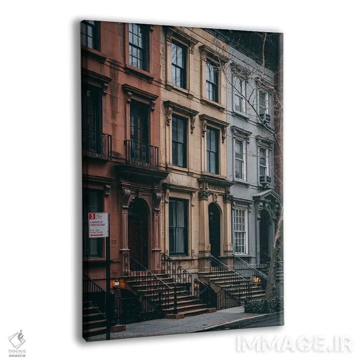 تابلو خانه‌های سنگ قهوه‌ای UES (Upper East Side) اثر جان بیلوس - نمای پرسپکتیو محصول