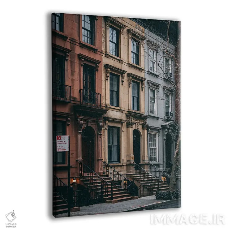 تابلو خانههای سنگ قهوهای UES (Upper East Side) اثر جان بیلوس - نمای پرسپکتیو محصول