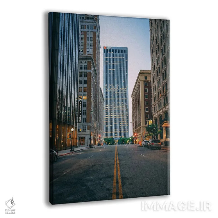 تابلو Tulsa,خیابان بوستون، تالسا اثر جان بیلوس - نمای پرسپکتیو محصول