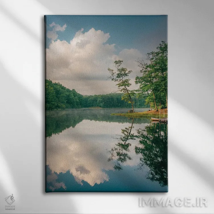 تابلو Babcock State Park II,دریاچه بولی، پارک ایالتی بابکاک II اثر جان بیلوس - نمای روبهرو روی دیوار