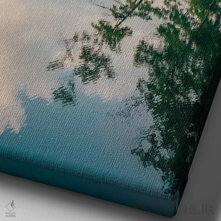 تابلو Babcock State Park II,دریاچه بولی، پارک ایالتی بابکاک II اثر جان بیلوس - نمای نزدیک بافت بوم