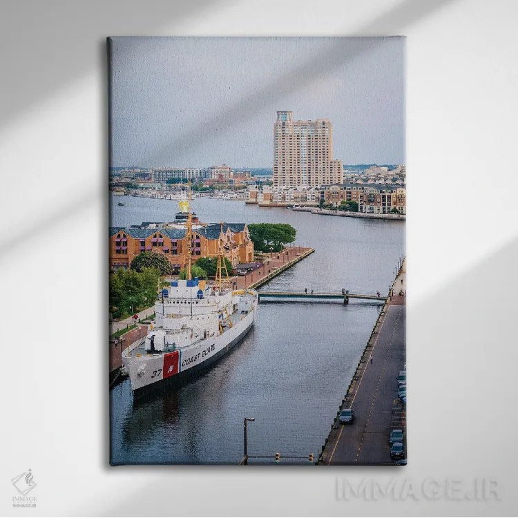 تابلو Inner Harbor,کانال، بندرگاه داخلی اثر جان بیلوس - نمای روبهرو روی دیوار